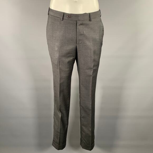 ERMENEGILDO ZEGNA Size 32 Grey Wool Slim Fit Dress Pants